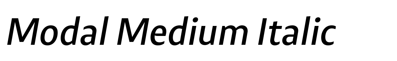 Modal Medium Italic